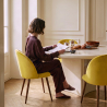 Silla de Comedor - Tapizada en Tercipelo - Diseño Escandinavo - Evelyne image 7