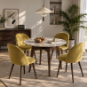 Silla de Comedor - Tapizada en Tercipelo - Diseño Escandinavo - Evelyne image 7