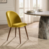 Silla de Comedor - Tapizada en Tercipelo - Diseño Escandinavo - Evelyne image 7