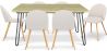 Pack Mesa de Comedor Diseño Industrial 150cm & 6 Sillas de Comedor Tapizadas en Bouclé - Evelyne image 7